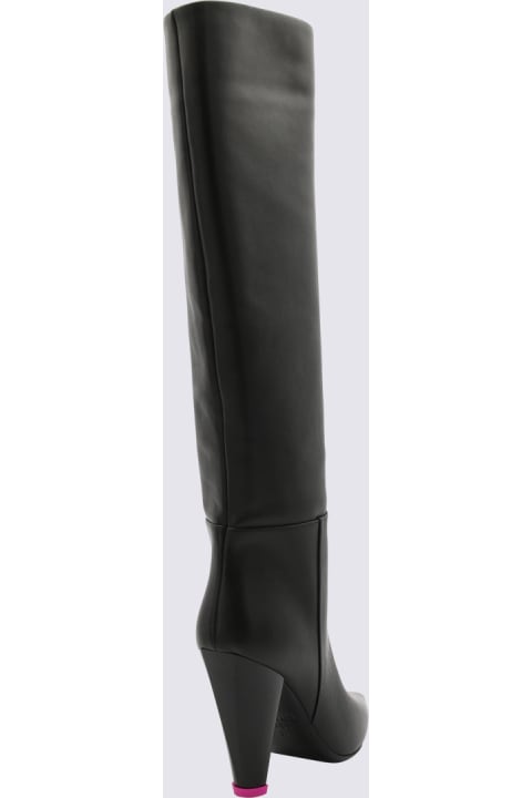 ウィメンズ 3JUINのブーツ 3JUIN Black Leather Alexa Boots