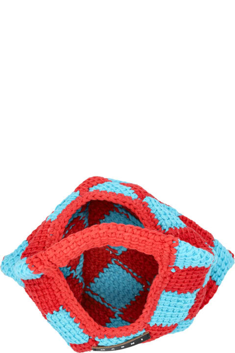 マルニ Diamond Crochet Bag Marni Kids Small Market Diamond Crochet Bag | Pink | FARFETCH