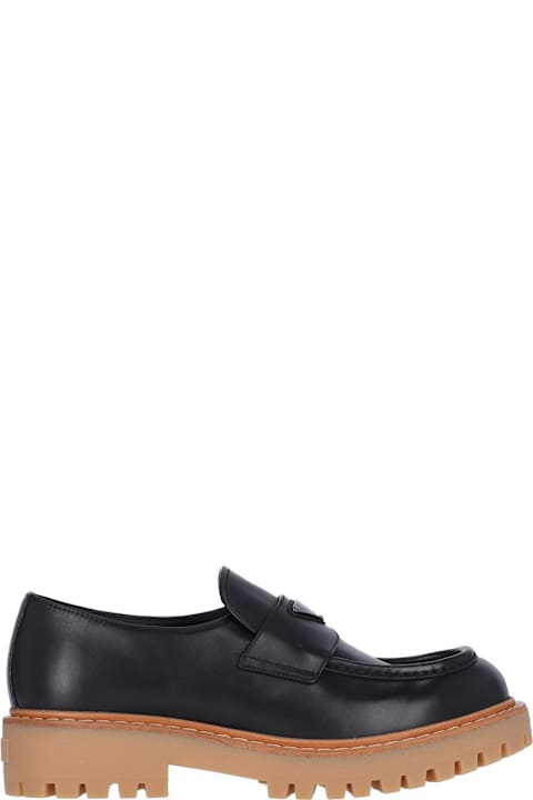 Prada for Kids Prada Logo Loafers