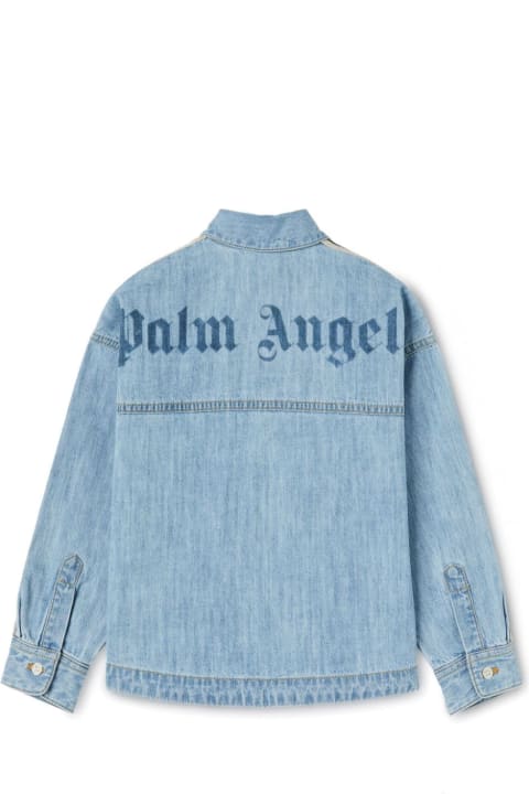 Shirts for Boys Palm Angels Overlo Track Chambray Osshirt