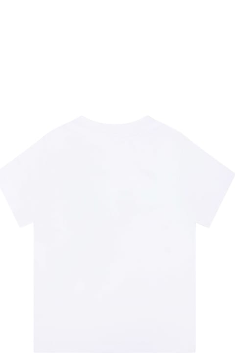 Dsquared2 T-Shirts & Polo Shirts for Baby Girls Dsquared2 White T-shirt For Baby Boy With Logo