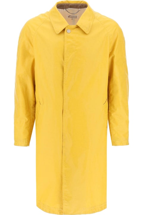 Maison Margiela Coats & Jackets for Men Maison Margiela Trench Coat In Worn-out Effect Coated Cotton