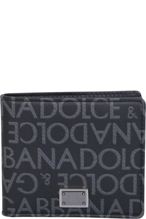 Dolce & gabbana jacquard logo bi-fold wallet – Italy Station