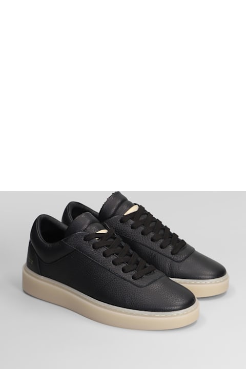 Low Brand Fly Sneakers In Black Leather
