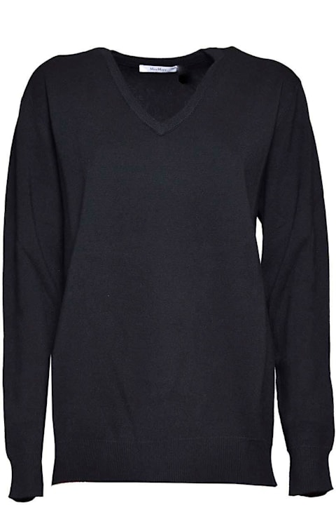 Max Mara سترات لـ السيدات Max Mara V-neck Long-sleeved Jumper