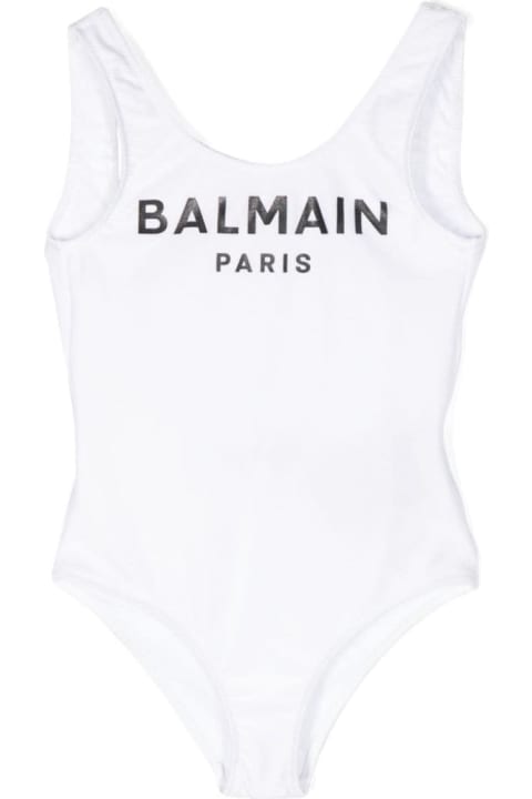ガールズ Balmainの水着 Balmain One-piece Swimsuit With Print
