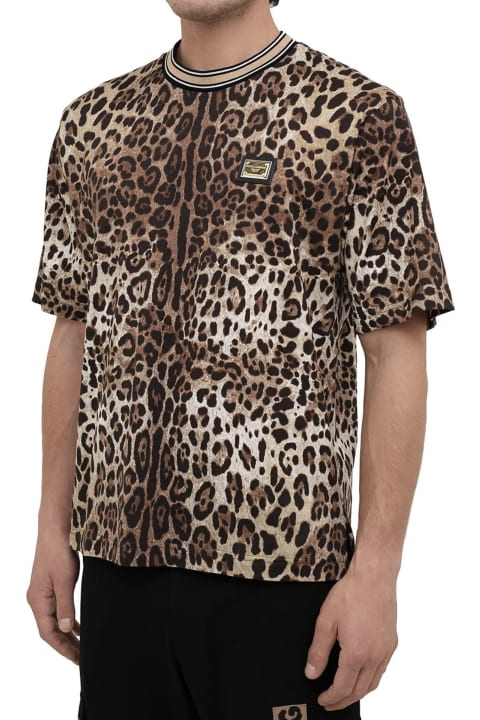 Dolce & Gabbana for Men Dolce & Gabbana Leopard Print T-shirt