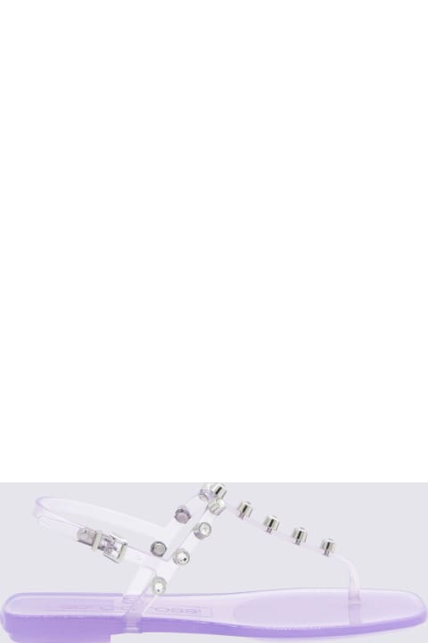 Sergio Rossi Sandals for Women Sergio Rossi Wisteria Lilac Rubber Sr1 Jelly Flats