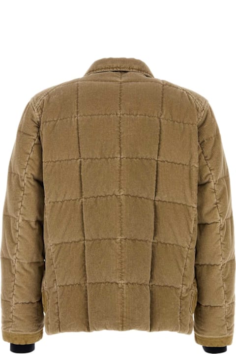 Fay for Men Fay Beige Corduroy Down Jacket