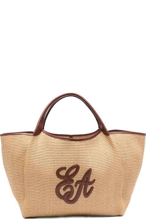 Homeware Emporio Armani Large Straw Tote Bag