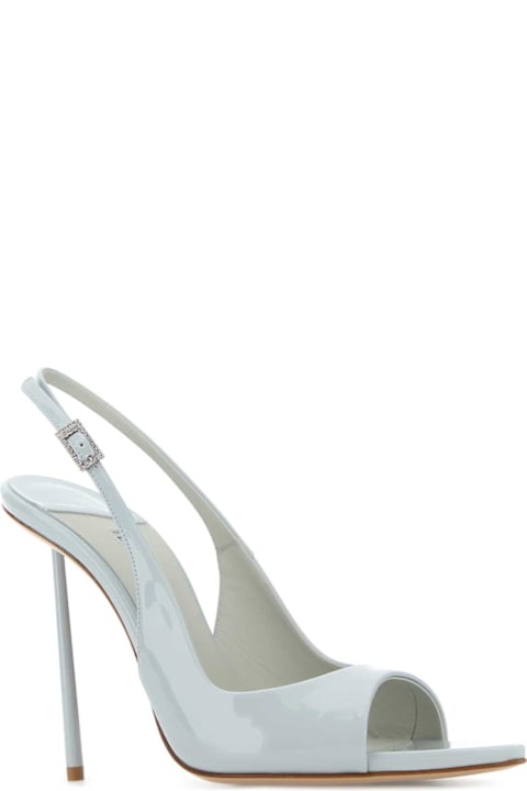 Le Silla Pastel Light Blue Leather Bella Sandals