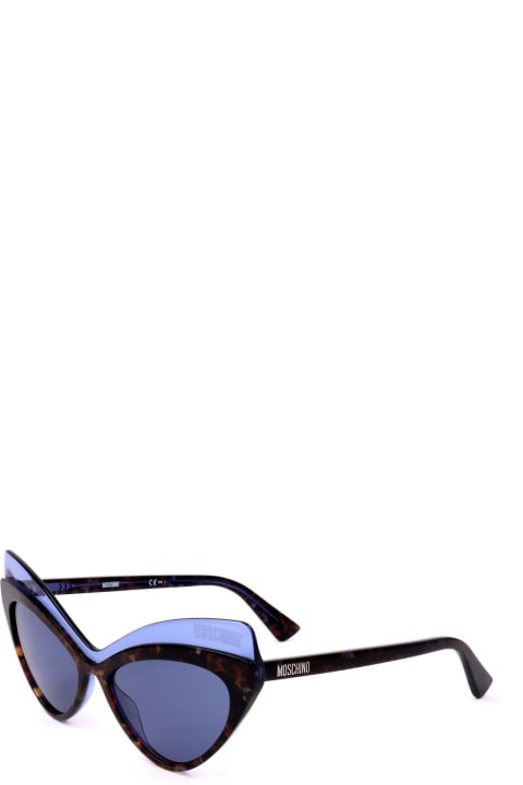 Homeware Moschino Double Cat-eye Frame Tinted Sunglasses