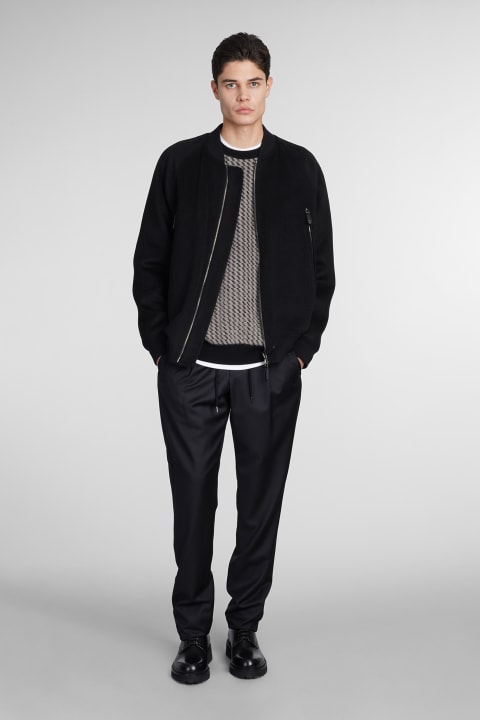 Giorgio Armani for Men Giorgio Armani Black Virgin Wool-blend Trousers