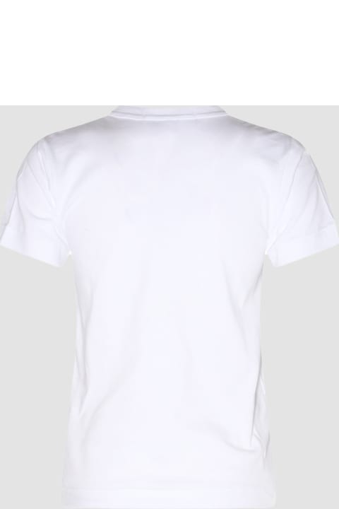 Comme des Garçons Play Topwear for Women Comme des Garçons Play White Cotton T-shirt