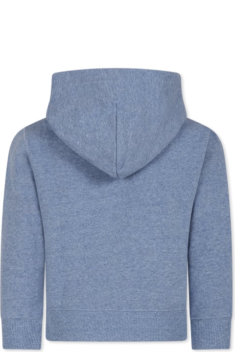Bonpoint Topwear for Boys Bonpoint Light Blue Sweatshirt For Boy With Logo