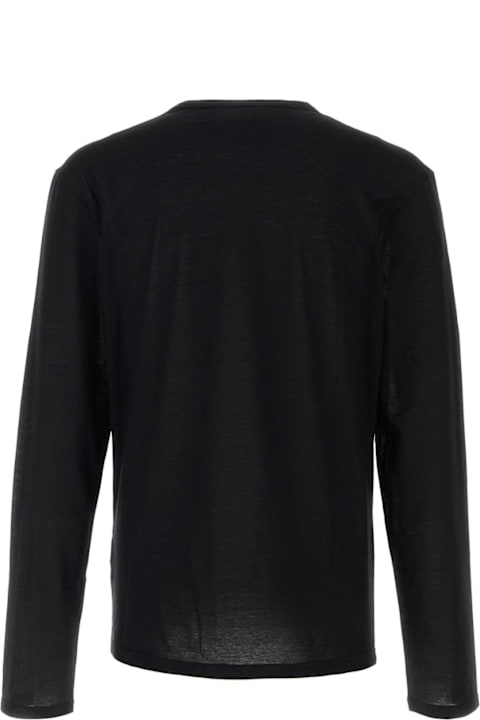 Jil Sander Topwear for Men Jil Sander Black Cotton T-shirt