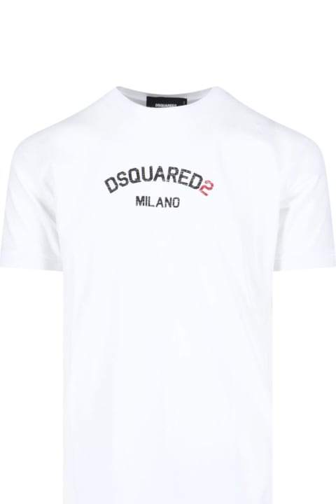 Dsquared2 Topwear for Men Dsquared2 Logo Printed Crewneck T-shirt