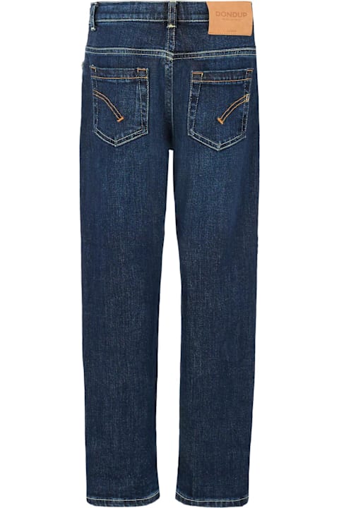 أدوات منزلية Dondup Blue Denim Jeans For Boy With Logo