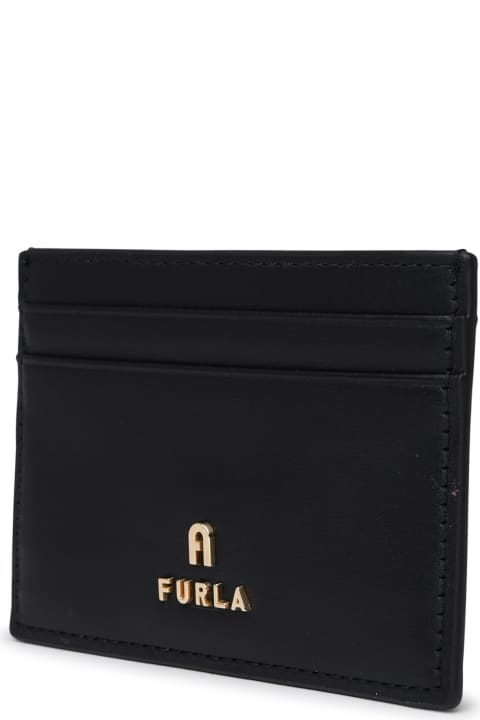 Furla Women Furla Black Leather Camelia Card Holder