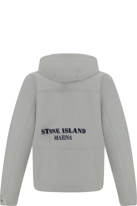 Coats & Jackets for Men Stone Island Windbreaker Hooded Jacket