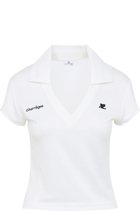 Courrèges for Kids Courrèges Cropped Polo