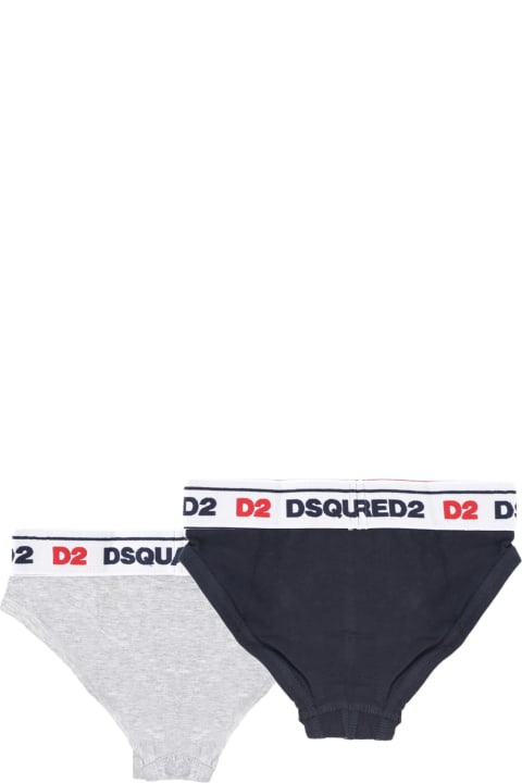 Dsquared2 for Kids Dsquared2 Pack Of 2 Stretch Jersey Slip