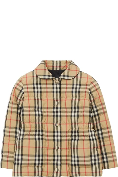 Coats & Jackets for Boys Burberry Burberry Giacca Reversibile Oaklee In Nylon Bambina