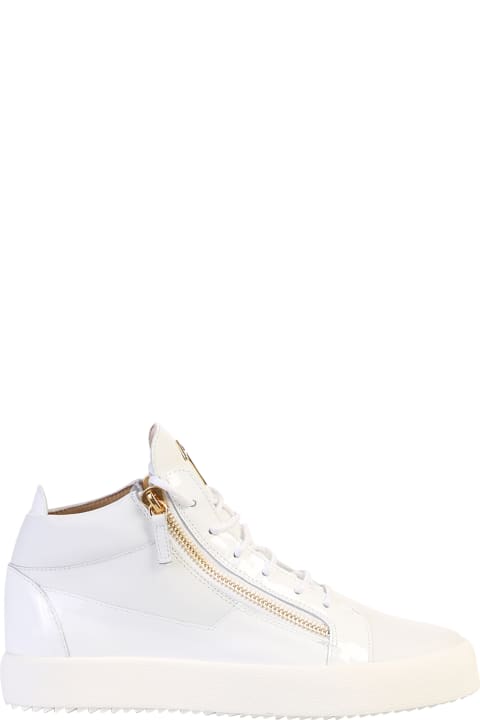 Giuseppe Zanotti for Men Giuseppe Zanotti White Zipped Sneakers