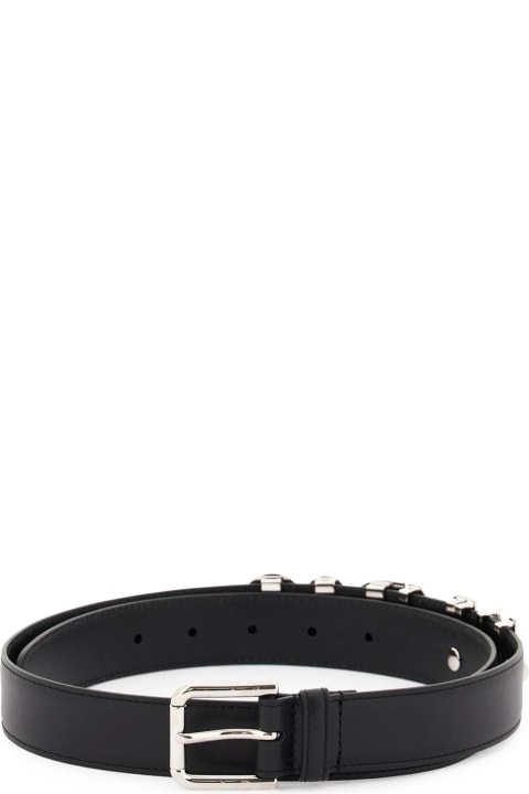 Dolce & Gabbana Accessories for Women Dolce & Gabbana Lettering Leather Belt