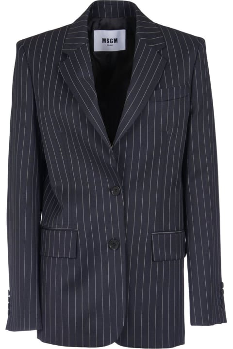 MSGM Coats & Jackets for Women MSGM Pinstripe Single-breasted Tailored Blazer