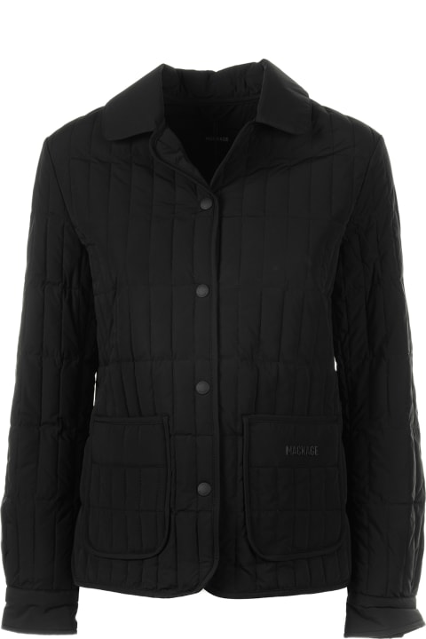 Mackage Clothing for Women Mackage Sian Vertical Quilted Jacket With Open Collar