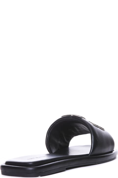 Tory Burch for Kids Tory Burch 'double T' Sporty Slider Sandals