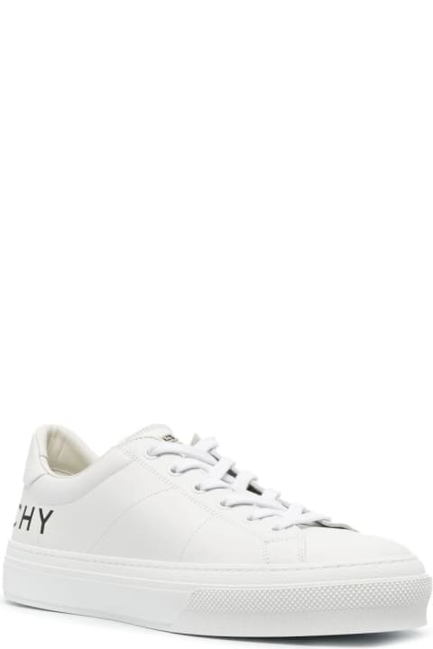 Givenchy Men Givenchy Stone Grey City Sport Sneakers With Printed Logo