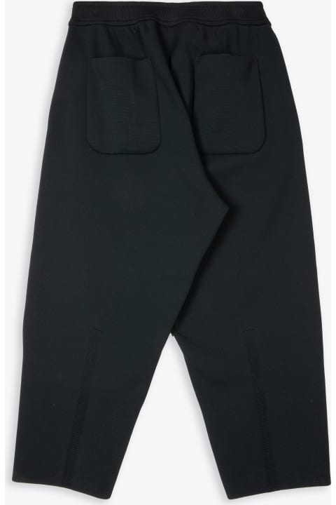 Milan Rib Tapered Pants 3 Black knitted pant with elastic waistband - Milan rib tapered pants
