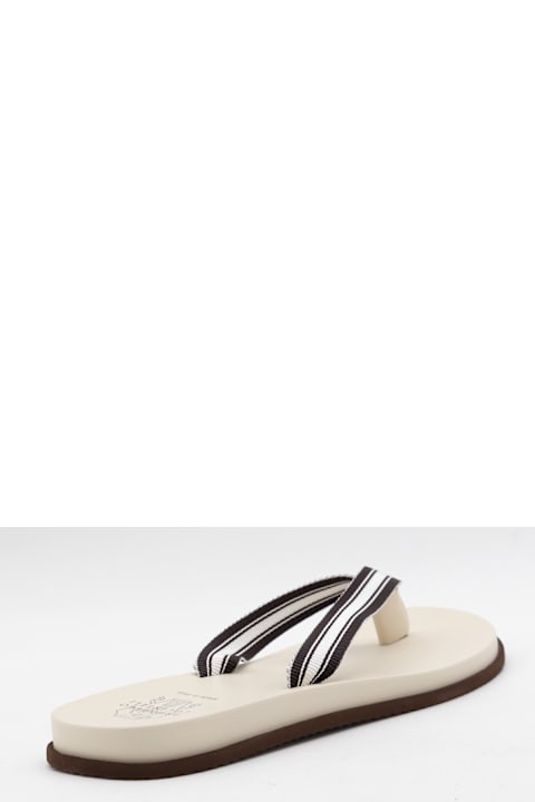 Brunello Cucinelli Other Shoes for Men Brunello Cucinelli Light Beige And Brown Leather Sandals