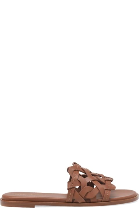 Gianvito Rossi for Kids Gianvito Rossi Amalfi Leather Flat Sandals