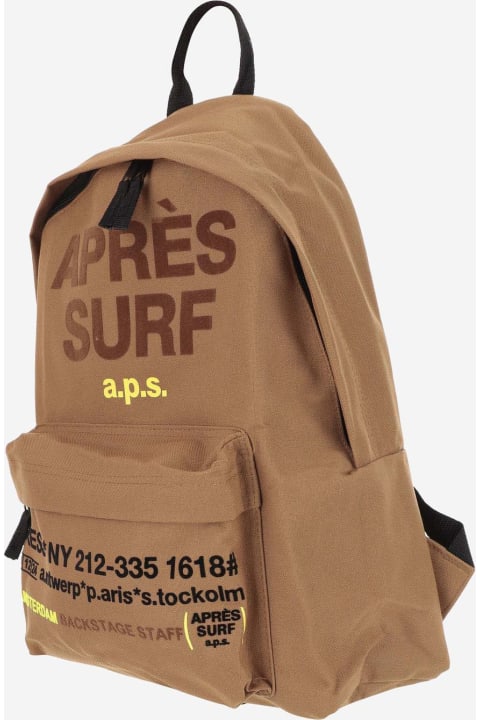 Apres Surf Backpacks for Men Apres Surf Technical Fabric Backpack With Logo