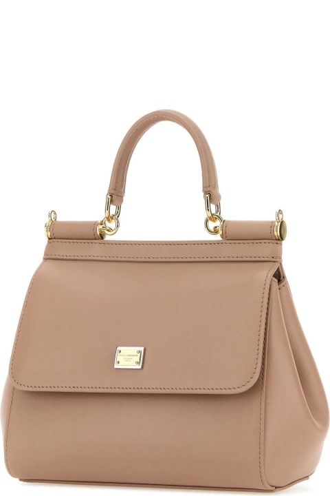 ウィメンズ Dolce & Gabbanaのトートバッグ Dolce & Gabbana Skin Pink Leather Medium Sicily Handbag