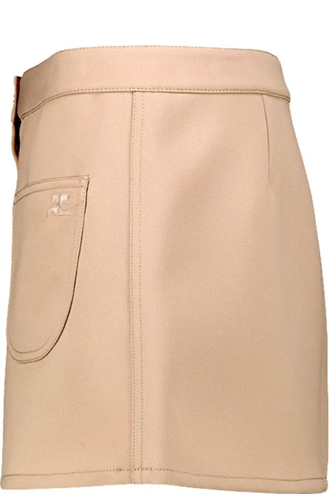 Homeware Courrèges Mini-skirt 2-pockets Twill