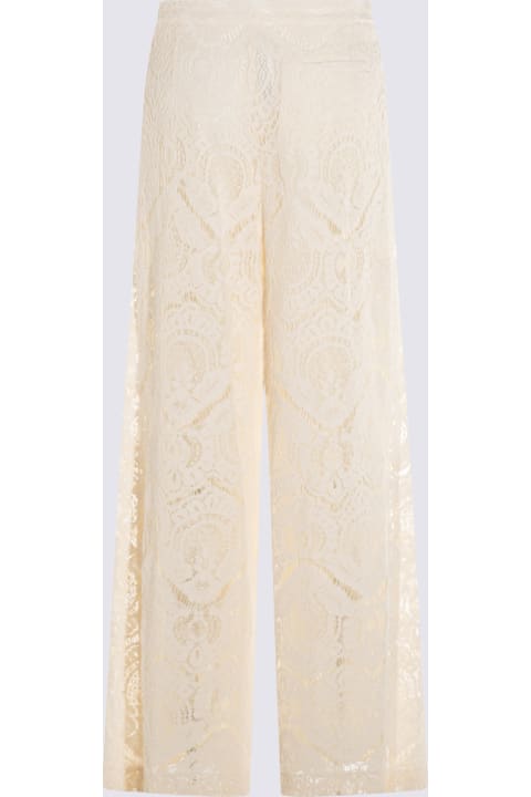 TwinSet for Kids TwinSet Cream Viscose Pants