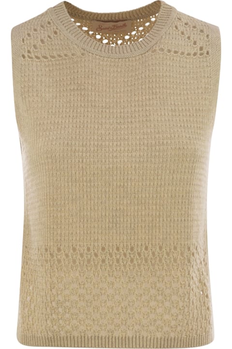 MC2 Saint Barth لـ Women MC2 Saint Barth Aire - Crochet Knit And Mesh Top
