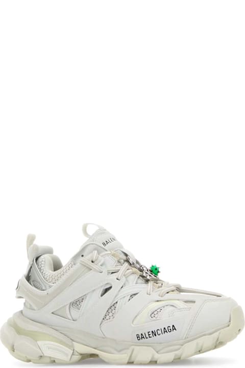 Balenciaga لـ Kids Balenciaga White Mesh And Rubber Track Sneakers