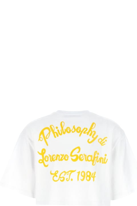 Philosophy di Lorenzo Serafini for Women Philosophy di Lorenzo Serafini White And Yellow Cotton T-shirt