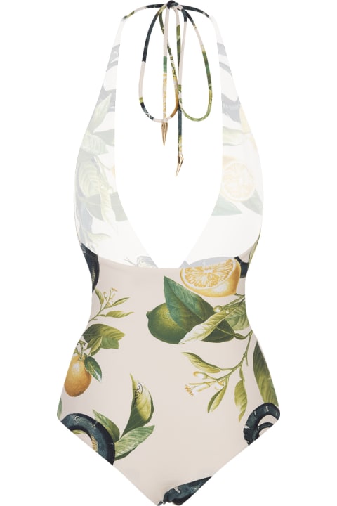 Underwear & Nightwear for Women Roberto Cavalli Ivory Bodysuit With Lemons Print