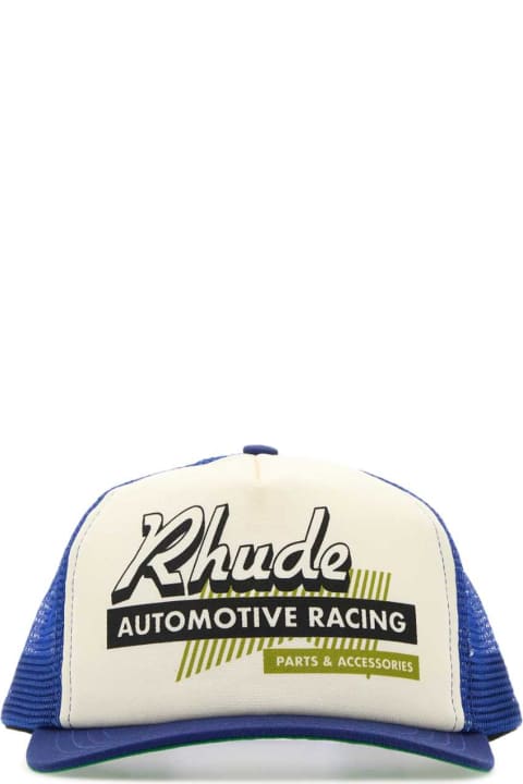Hats for Men Rhude Two-tone Polyester Blend Auto Racing Baseball Cap