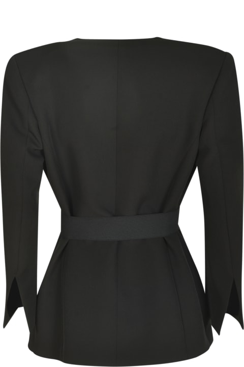 Alessandro Vigilante Clothing for Women Alessandro Vigilante Belted Waist V-neck Jacket