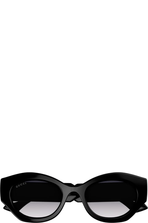Eyewear for Women Gucci Eyewear Gg1553s Linea Gucci Lido 001 Black Crystal Grey Sunglasses