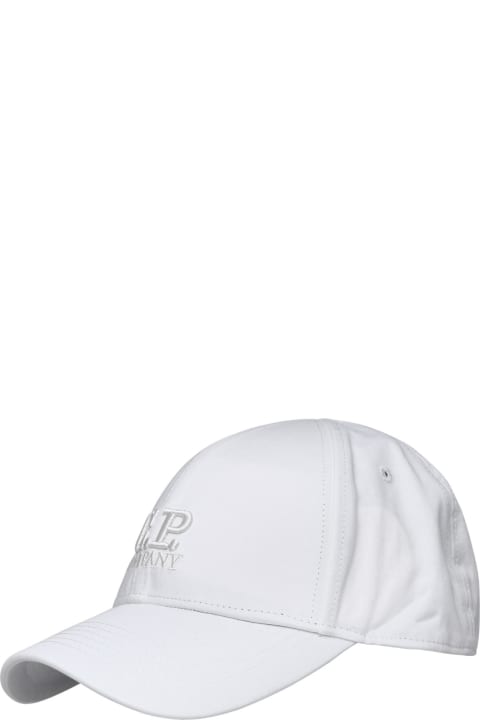 メンズ C.P. Companyの帽子 C.P. Company White Cotton Cap