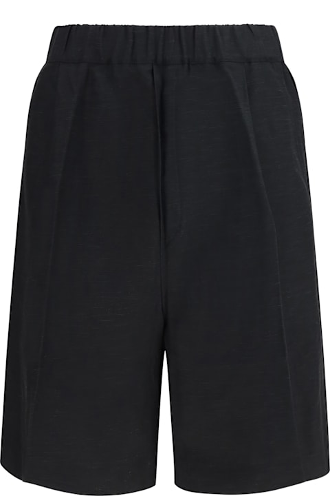 Laneus for Women Laneus Viscose And Linen Bermuda Shorts