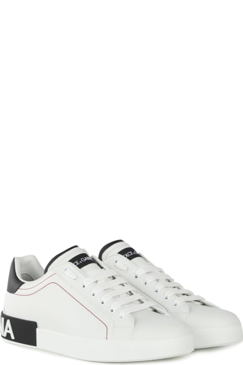 Shoes for Men Dolce & Gabbana Portofino Sneakers In Nappa Leather